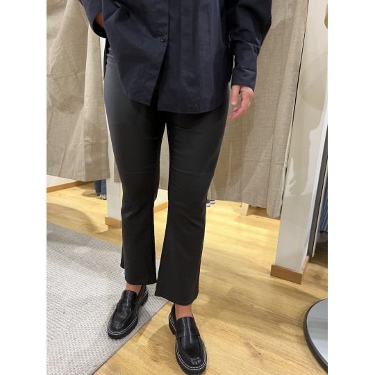 OBJBELLE MW 7/8 COATED FLARED PANT