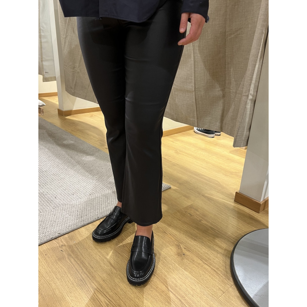 OBJBELLE MW 7/8 COATED FLARED PANT