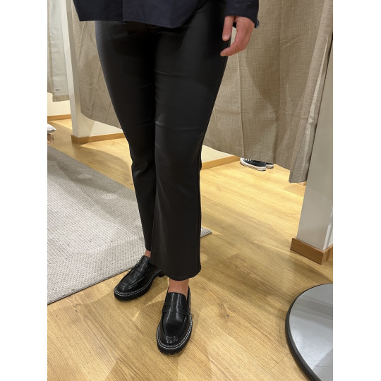 OBJBELLE MW 7/8 COATED FLARED PANT