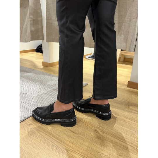 OBJBELLE MW 7/8 COATED FLARED PANT