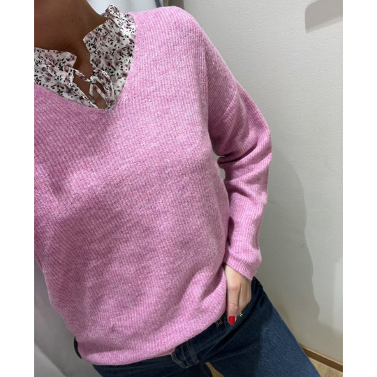 VMCREWLEFILE BLOUSE V-NECK