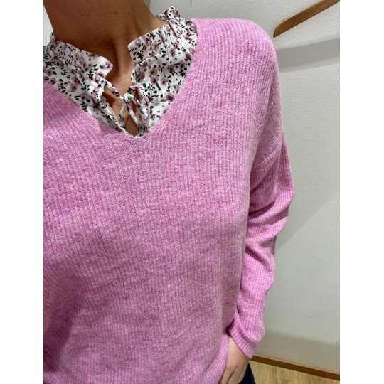VMCREWLEFILE BLOUSE V-NECK