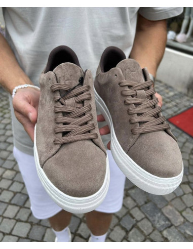 SLHDAVID CHUNKY CLEAN  SUEDE TRAINER