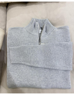 SLHDANE LS KNIT STRUCTURED HALF ZIP NOOS 2