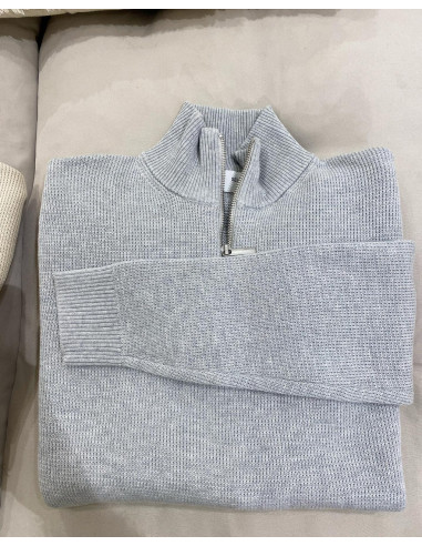 SLHDANE LS KNIT STRUCTURED HALF ZIP NOOS