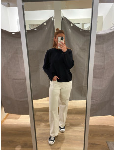 VMTESSA HR WIDE JEANS ECRU