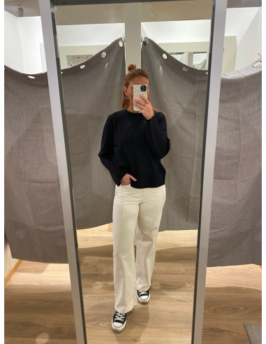 VMTESSA HR WIDE JEANS ECRU