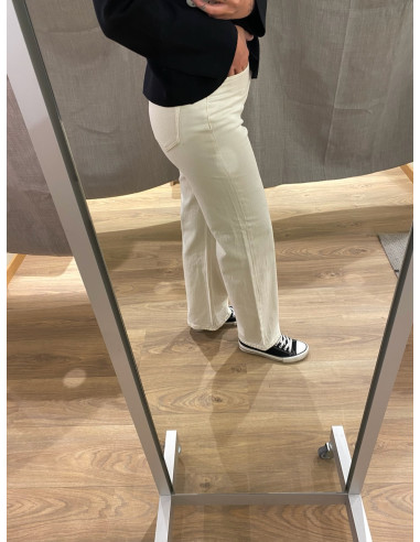 VMTESSA HR WIDE JEANS ECRU