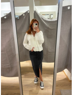 VMVERI HR CALF DENIM SKIRT