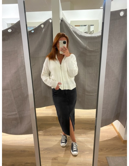 VMVERI HR CALF DENIM SKIRT