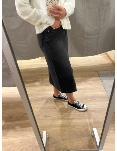VMVERI HR CALF DENIM SKIRT