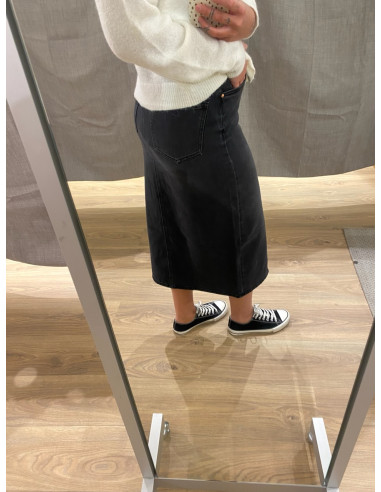 VMVERI HR CALF DENIM SKIRT