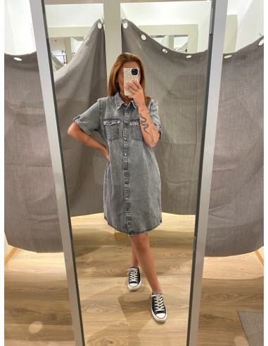 VMJENNIE SS SHORT DENIM DRESS