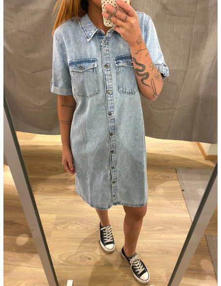 VMJENNIE SS SHORT DENIM DRESS