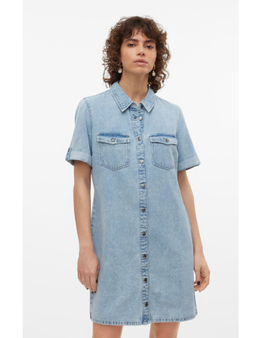 VMJENNIE SS SHORT DENIM DRESS