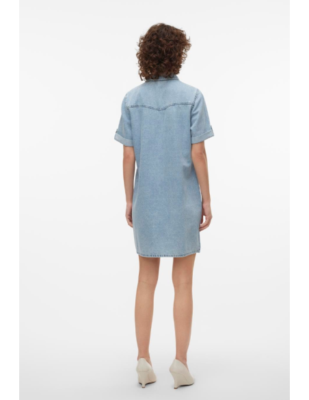 VMJENNIE SS SHORT DENIM DRESS