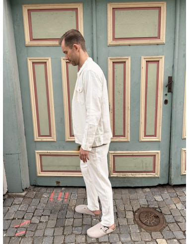 SLH172-SLIMTAPE BRODY LINEN PANT NOOS