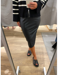 JDYSOYA MIDI PU SKIRT JRS