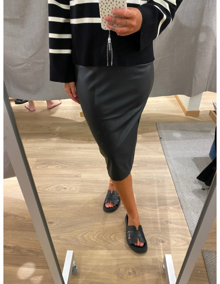 JDYSOYA MIDI PU SKIRT JRS