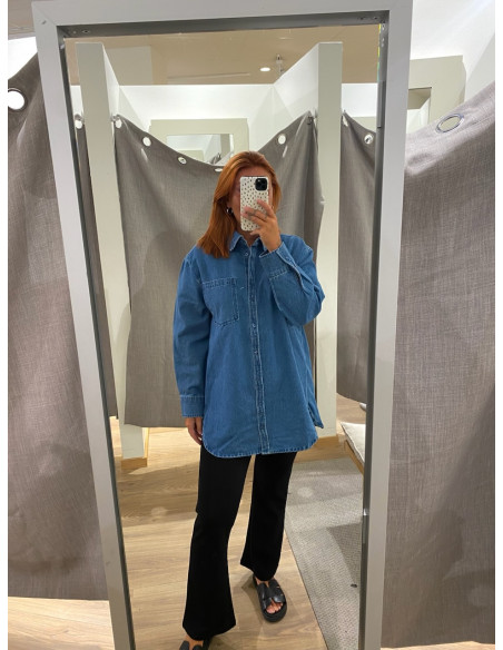 PCMAISIE LS DENIM SHIRT