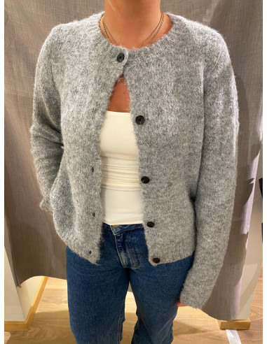 VMNOVAH LS O-NECK BUTTON CARDI