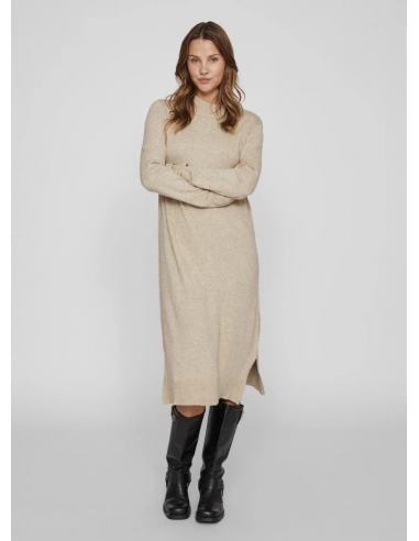 VIRIL CREW NECK L/S MIDI DRESS