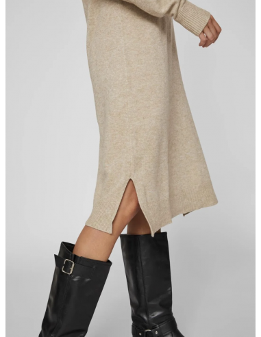 VIRIL CREW NECK L/S MIDI DRESS