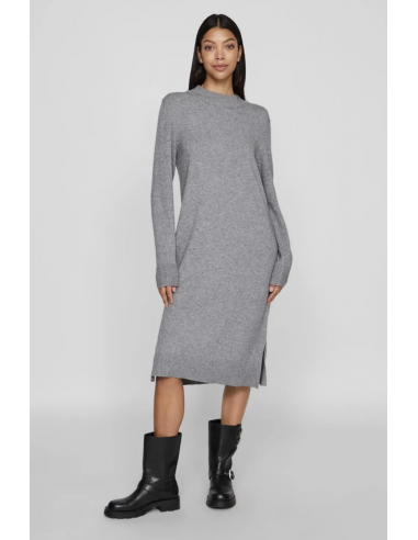 VIRIL CREW NECK L/S MIDI DRESS
