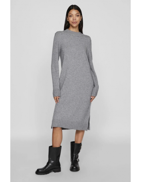 VIRIL CREW NECK L/S MIDI DRESS