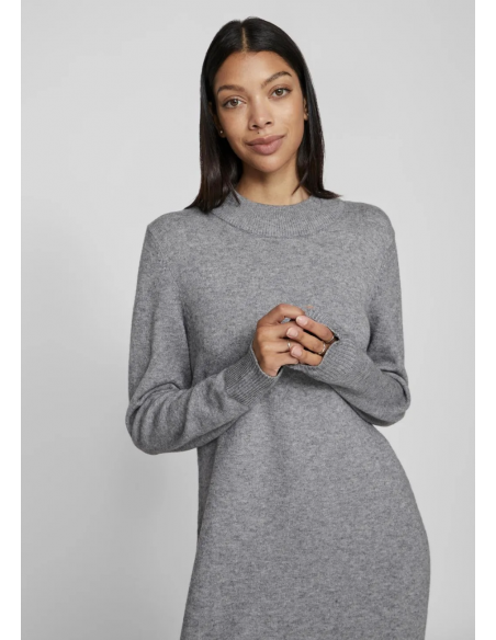 VIRIL CREW NECK L/S MIDI DRESS