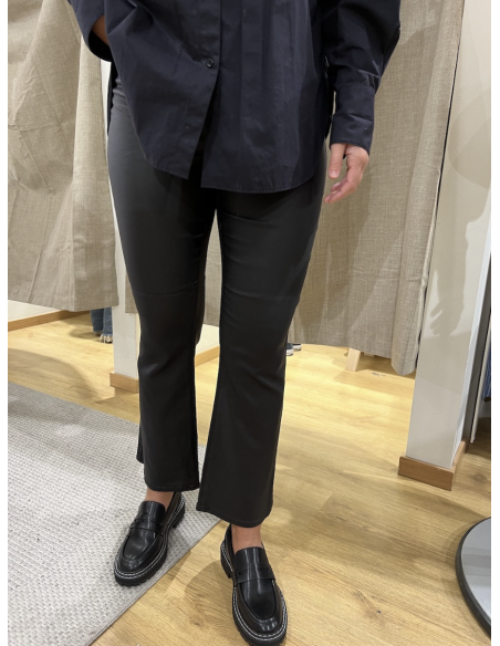 OBJBELLE MW 7/8 COATED FLARED PANT