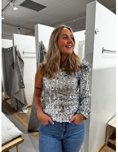 VMEFI ONE SHOULDER LS TOP