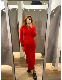 VMRASMINE LS V-NECK 7/8 DRESS