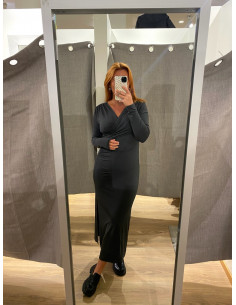 VMRASMINE LS V-NECK 7/8 DRESS 2