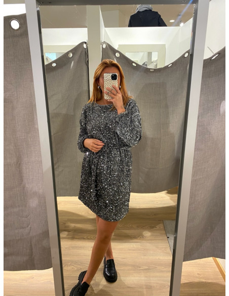 VMBELLA LS BOATNECK SHORT DRESS