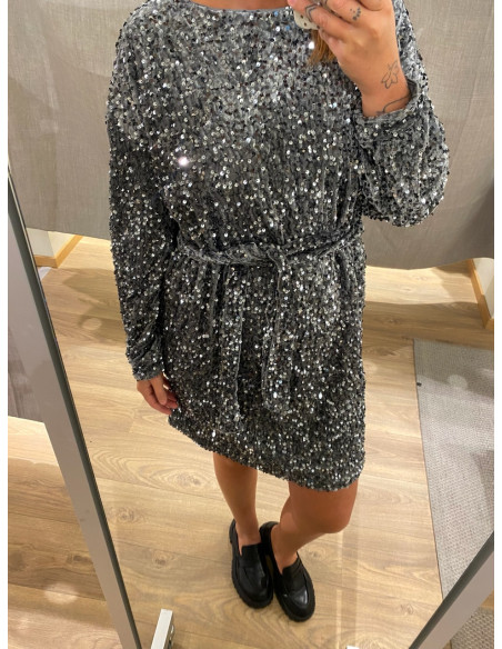 VMBELLA LS BOATNECK SHORT DRESS