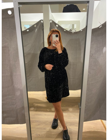 VMBELLA LS BOATNECK SHORT DRESS