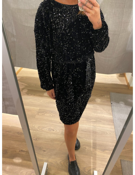 VMBELLA LS BOATNECK SHORT DRESS