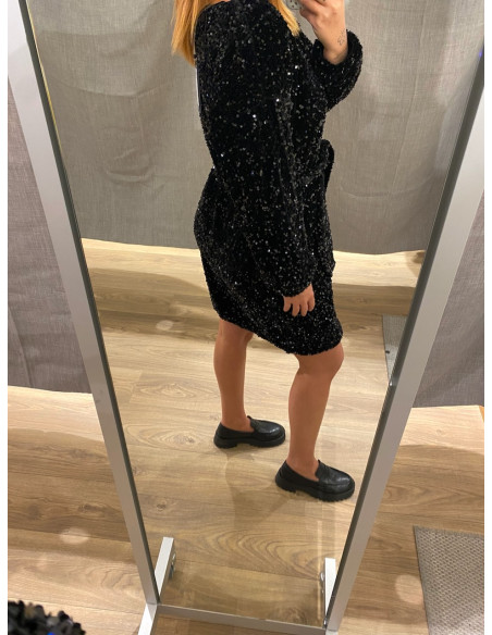 VMBELLA LS BOATNECK SHORT DRESS