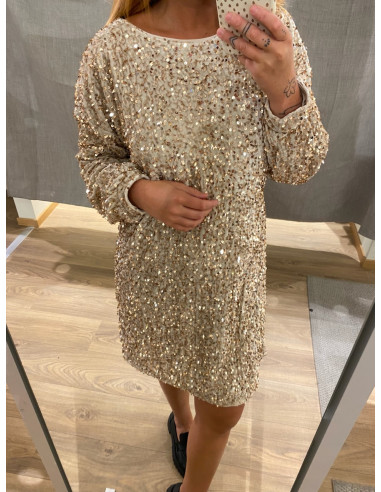VMBELLA LS BOATNECK SHORT DRESS