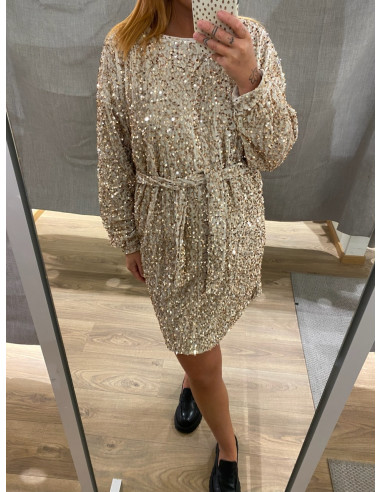 VMBELLA LS BOATNECK SHORT DRESS