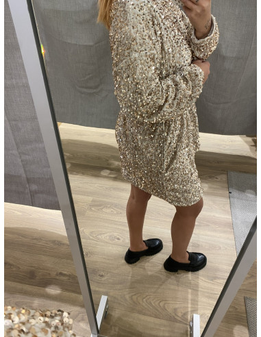 VMBELLA LS BOATNECK SHORT DRESS