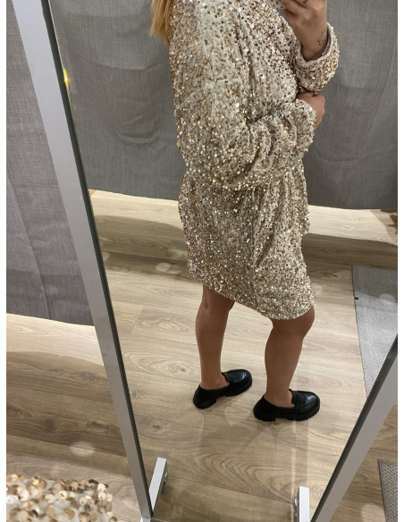 VMBELLA LS BOATNECK SHORT DRESS