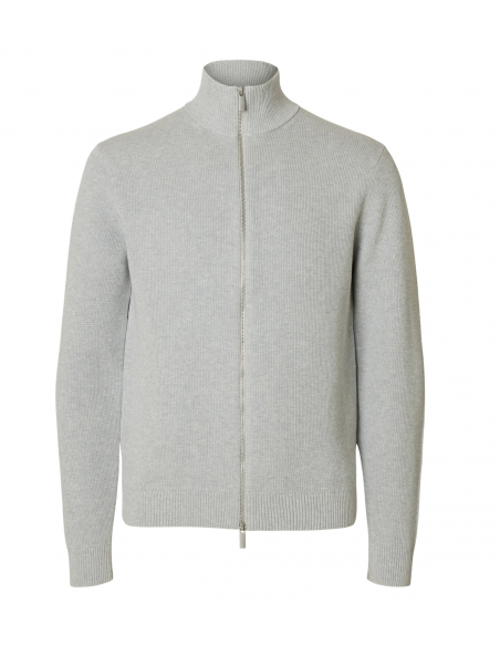 SLHDANE LS KNIT STRUCTURE FULL ZIP NOOS