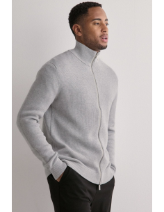 SLHDANE LS KNIT STRUCTURE FULL ZIP NOOS