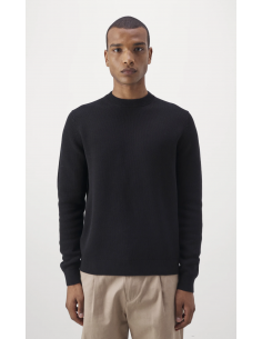 SLHDANE LS KNIT STUCTURED CREW NECK NOOS