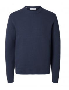 SLHDANE LS KNIT STUCTURED CREW NECK NOOS 2