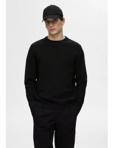 SLHROSS KNIT STRUCTURE CREW NECK NOOS