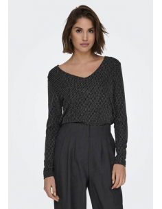 ONLCAROL L/S 2-WAY GLITTER MIX TOP