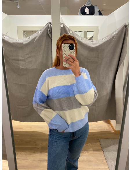 ONLATIA L/S STRIPE PULLOVER KNT NOOS